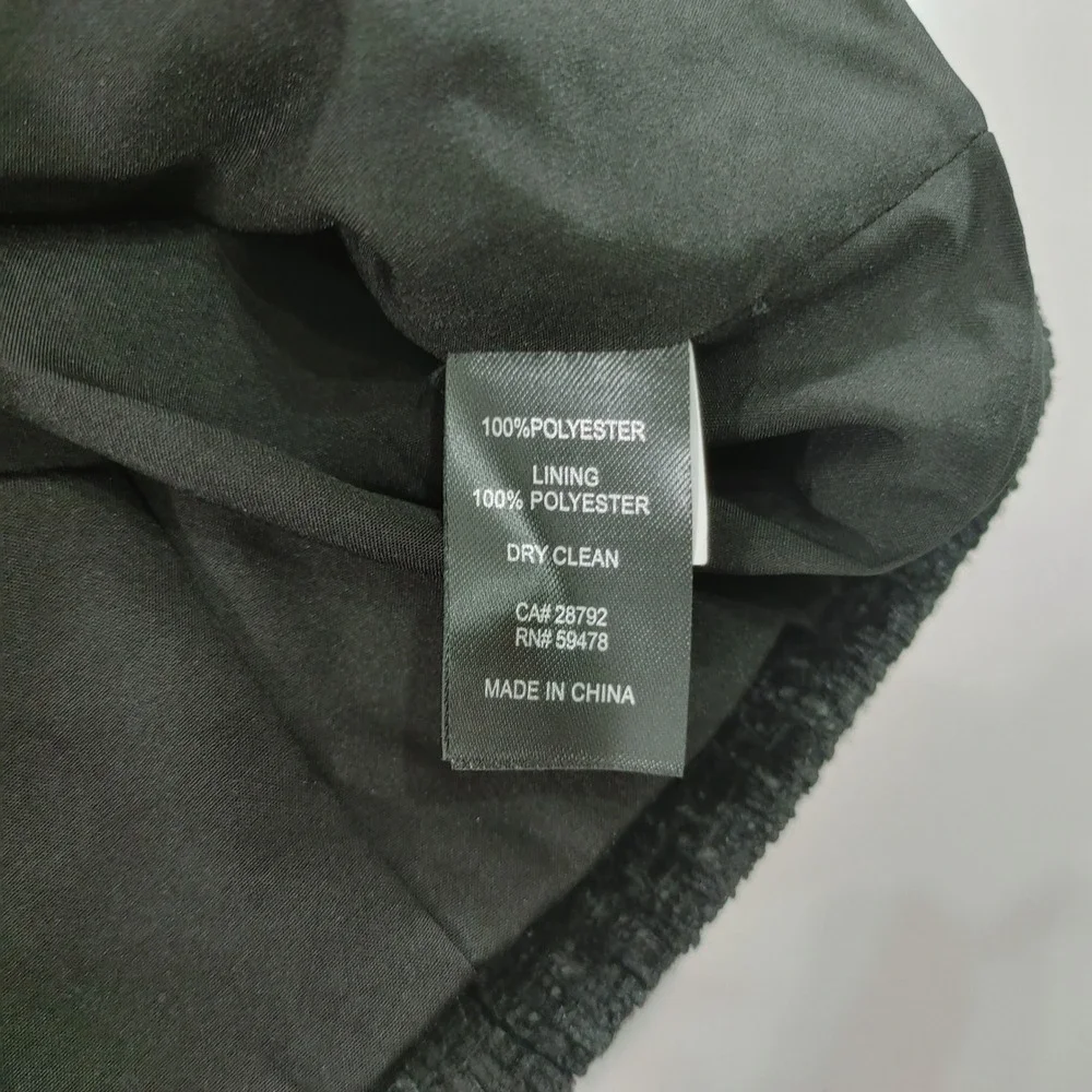 Joie Womens Size 12 Charcoal Grey Tweed Cropped Vest‎ Pearl Buttons